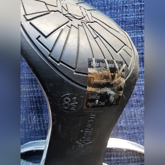 FIONI NIGHT NEW SZ 8.5 M SILVER RHINESTONES ANKLE STRAP HIGH HEEL SANDALSbe - Picture 6 of 9